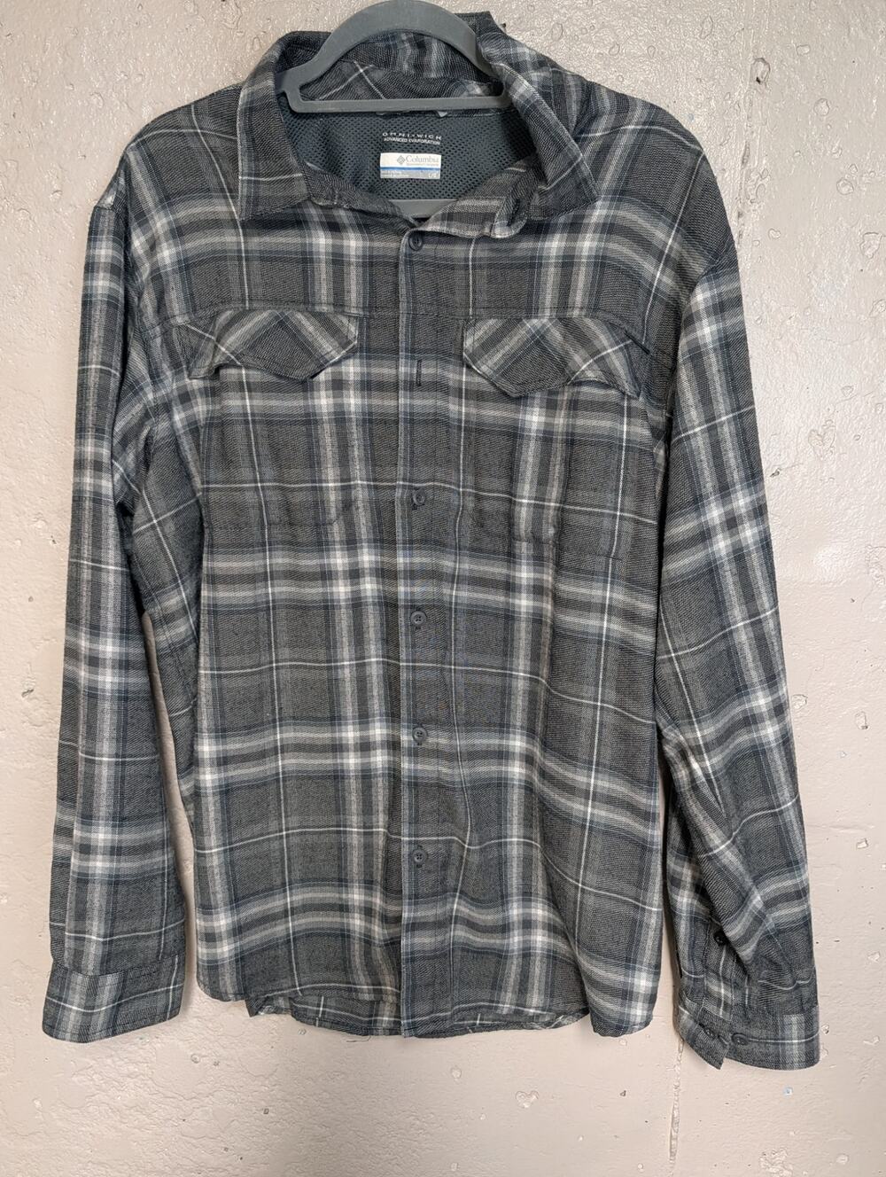 Columbia Omni-Wick Plaid Performance Flannel Button Down Shirt Large